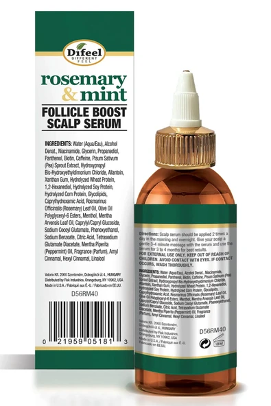Difeel Rosemary & Mint Saç Kökü Güçlendirici Saç Derisi Serumu 118ML - 2