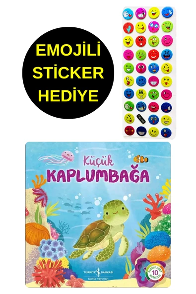EMOJİLİ  STİCKER HEDİYE  - OKUL ÖNCESİ RESİMLİ KİTAPLAR  - KÜÇÜK KAPLUMBAĞA ürün görseli