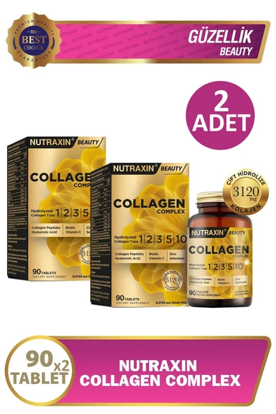 Nutraxin Collagen Complex Tip 1-2-3-5-10 3120 mg 90 Tablet 2 Adet ürün görseli 1