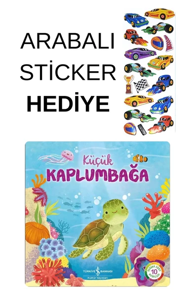 ARABALI STİCKER HEDİYELİ - OKUL ÖNCESİ RESİMLİ KİTAPLAR MASAL - KÜÇÜK KAPLUMBAĞA ürün görseli