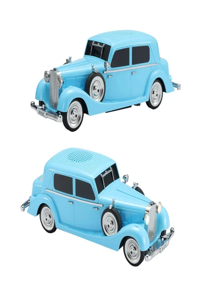 ULTRATEKNO WS-1934 Pontiac Sedan Diecast Araba Bluetooth Hoparlör Işıklı, FM Radyo ve USB Destekli Müzik Kutusu - Resim 4
