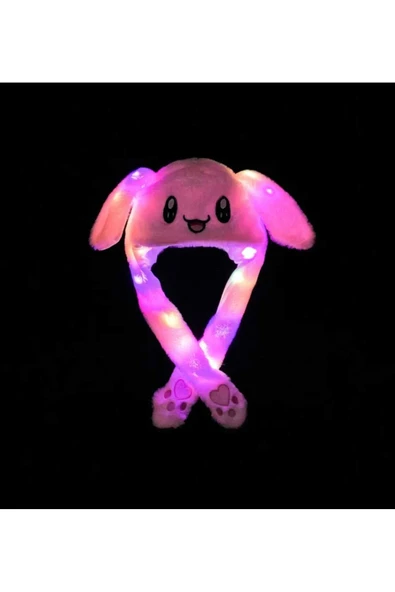 Sekk O Kulakları Hareket Eden Peluş Tavşan (IŞIKLI) Çocukların Severek Oynadığı Işıklı Hediyelik - 3