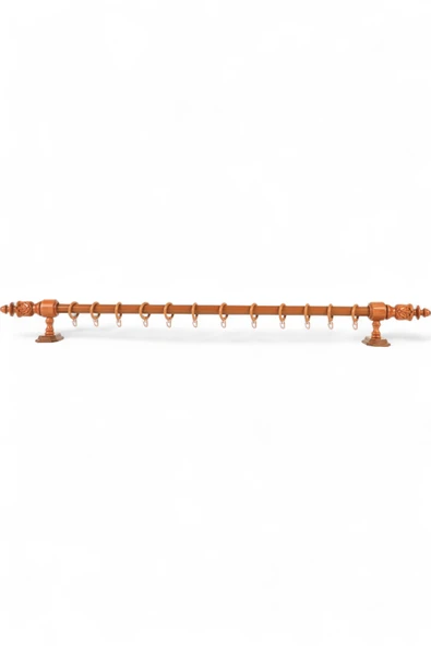 Twins Decorative Modern Demonte Başlıklı Meşe Raysız Ahşap Rustik Perde Askısı - 150 CM - Resim 2