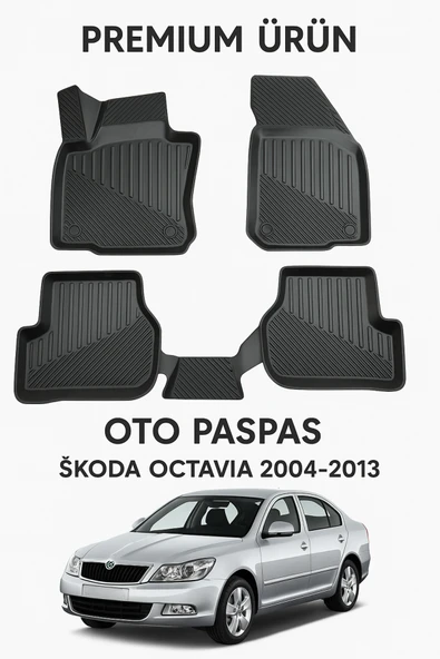 Black Gold Skoda Octavia 2004-2013 Uyumlu 3D Oto Paspas Premium - Resim 2