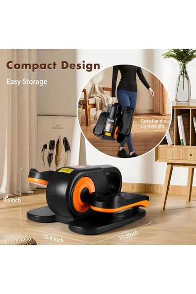 Glr Ty-002 Masa Altı Step Aleti | Kumandalı Mini Eliptik Dijital Göstergeli Kondisyon Bisikleti - 8