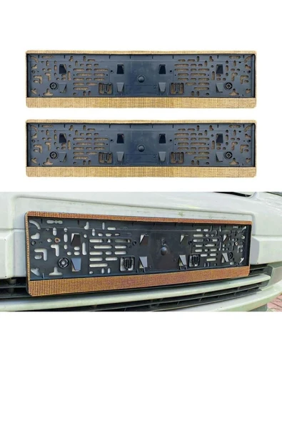 Taşlı Araba Ön Ve Arka Plakalık - 4