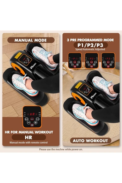 Glr Ty-002 Masa Altı Step Aleti | Kumandalı Mini Eliptik Dijital Göstergeli Kondisyon Bisikleti - 9