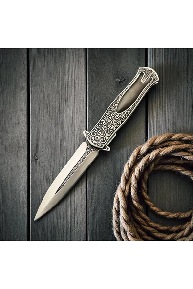 VAS.QUE Haps Bugs İşlemeli Çelik Çakı - Resim 5