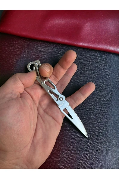 VAS.QUE Mini Gümüş Anahtarlık Tipi Çelik Çakı - Resim 2