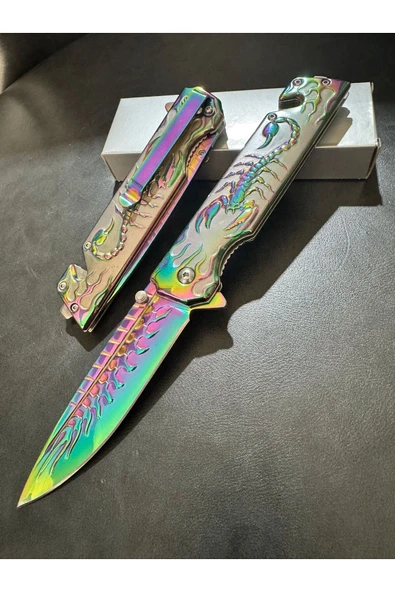 M Mazzanti Akrep Motifli Çelik Çakı - Resim 11