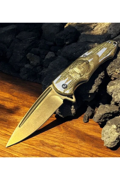 VAS.QUE Ayı Kabartmalı Çelik Çakı - Resim 2