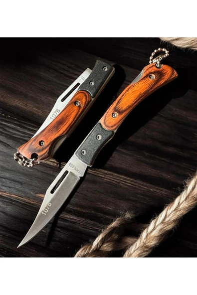 VAS.QUE Ahşap Kabze Çelik Çakı 17cm - Resim 3