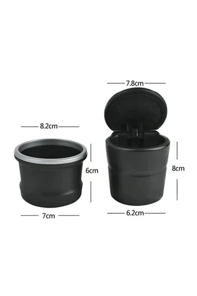 Oto Küllük Işıklı Bardaklık Uyumlu Kapaklı Bmw Tip Mini Çöp Kovası - 4