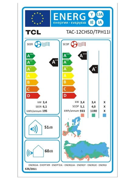 TCL Breezeın 1.0 A++ TAC-12CHSD/TPH11I Inverter 12000 Btu Rüzgarsız Soğutma Özellikli Duvar Tipi Klima - Resim 6