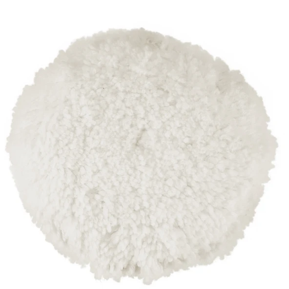 ( 5 Adet ) Yün Ped Ø 180 mm Pasta Cila Polisaj Süngeri Cırt Tabanlı Kuzu Postu Yünü Keçesi Parlatma - Resim 7