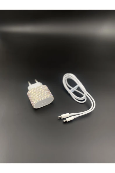 Janjan Taşlı Iphone Type-C 20W Hızlı Şarj + Kablo