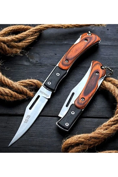 VAS.QUE Ahşap Kabze Çelik Çakı 17cm ürün görseli