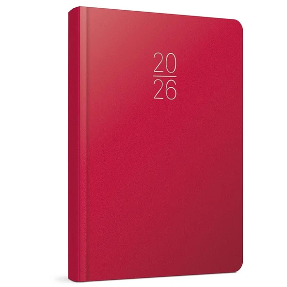 Gıpta 2026 Günlük Çizgili Ajanda 14x20 cm 100-ECK Kırmızı ürün görseli 1