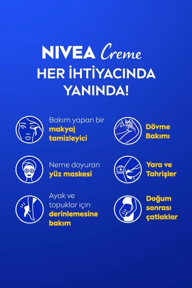 Nivea Creme Nemlendirici Bakım Kremi 30 ml, El,Yüz,Vücut İçin,Paraben İçermez, Tüm Cilt Tipleri - Resim 3
