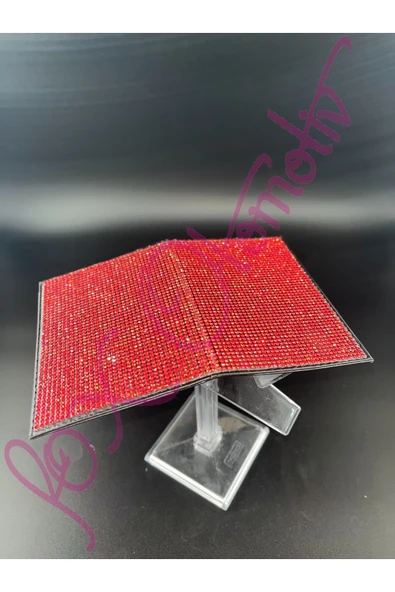 Yılbaşına Özel Kırmızı Taşlı Ruhsat Kabı - 2