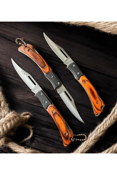 VAS.QUE Ahşap Kabze Çelik Çakı 17cm - Resim 2