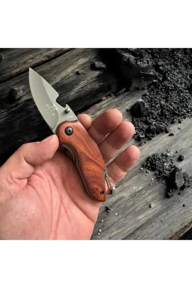 VAS.QUE Ahşap Kabze Mini Çelik Çakı - Resim 2