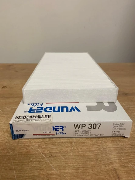 Wunder WP307 1808619 6808601 9201440 1808617 Polen Filtresi OPEL CORSA 1.0-1.2-1.3-1.4-1.6-1.7 DTI VECTRA 1.6-1.7-1.9CDTI 2.0-2.0