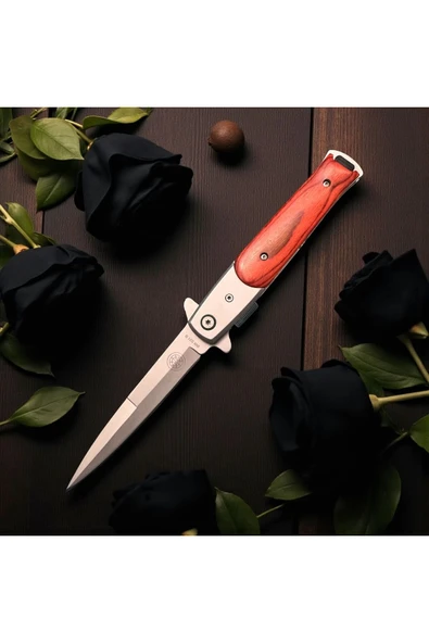 VAS.QUE Ahşap Kabze İtalyan Çelik Çakı - Resim 4