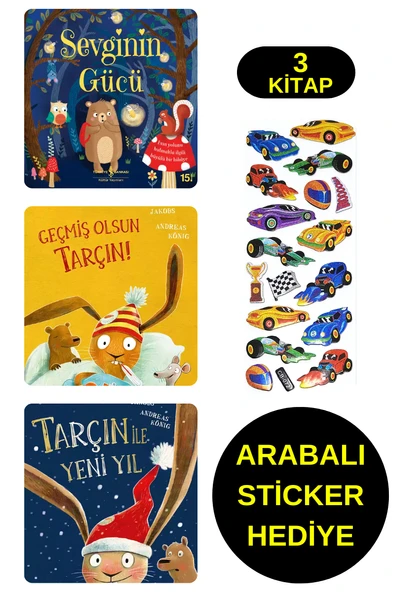 ARABALI STİCKER HEDİYELİ - OKUL ÖNCESİ RESİMLİ KİTAPLAR MASAL - SEVGİNİN GÜCÜ - GEÇMİŞ OLSUN TARÇIN ürün görseli