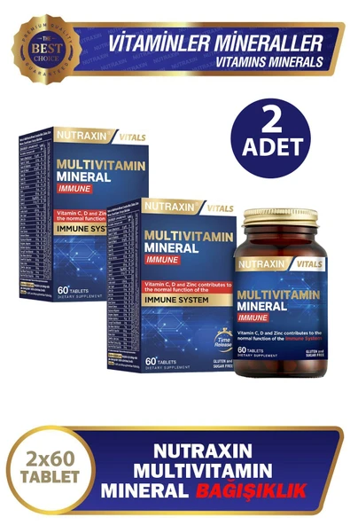Nutraxin Multivitamin Mineral Immune 60 Tablet 2 Adet ürün görseli 1