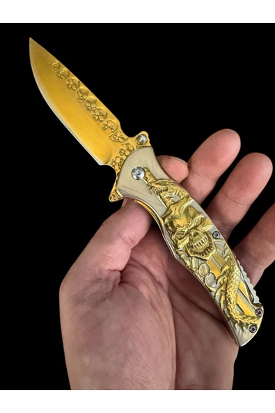 VAS.QUE Gold Kuru Kafa Çelik Çakı - Resim 2