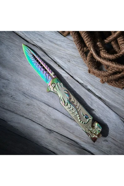 VAS.QUE Akrep Motifli Çelik Çakı - Resim 3