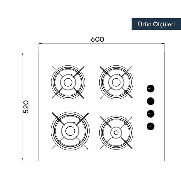 KUMTEL ANKASTRE OCAK ( KO-40 TAHDF-A0G) - Resim 3