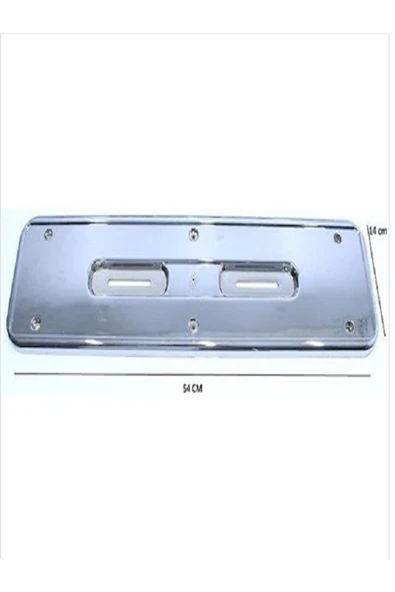 Krom Hummer Tip Plakalik Kalın (2adet) - Plaka Çerçevesi Krom - 2 Adet Krom Kalın Plaka Çerçevesi - 6