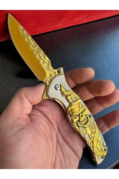 VAS.QUE Gold Kuru Kafa Çelik Çakı - Resim 5