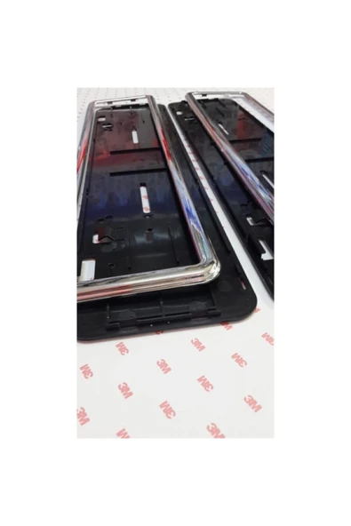 Modern Tasarım 1. Kalite Krom Çerçeve Unıversal Araba Plakalık Krom 2 Adet - 2