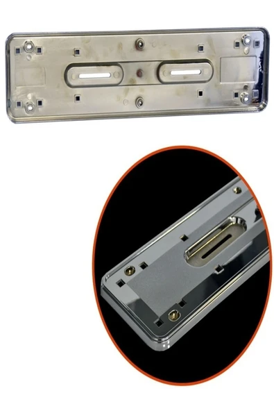 Krom Hummer Tip Plakalik Kalın (2adet) - Plaka Çerçevesi Krom - 2 Adet Krom Kalın Plaka Çerçevesi - 5