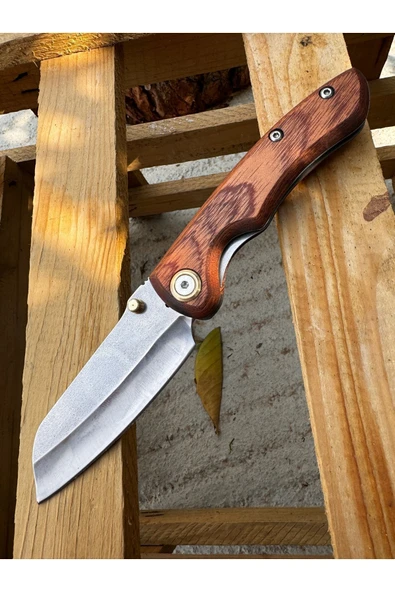 VAS.QUE El Yapımı Cep  Çakı  Paslanmaz Çelik Kahverengi - Resim 2