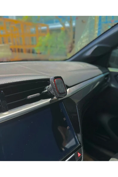 Taş Kaplamalı Mıknatıslı Araç İçi Telefon Tutucu Çift Kilit Sistemli