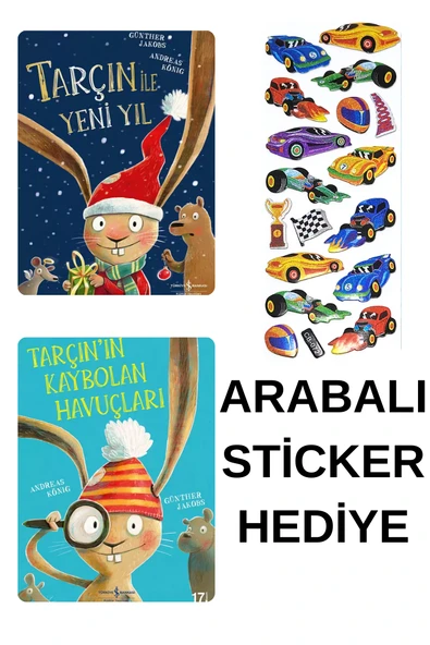 ARABALI STİCKER HEDİYELİ - OKUL ÖNCESİ RESİMLİ KİTAPLAR MASAL -  TARÇIN İLE YENİ YIL - TARÇIN ürün görseli