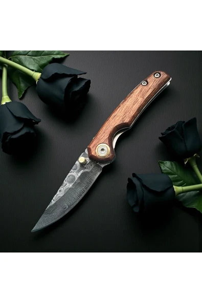 VAS.QUE El Yapımı Damasgus Çelik Çakı - Resim 3