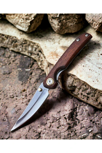 VAS.QUE Ceviz Kabze El Yapımı Cep  Çakısı - Resim 2