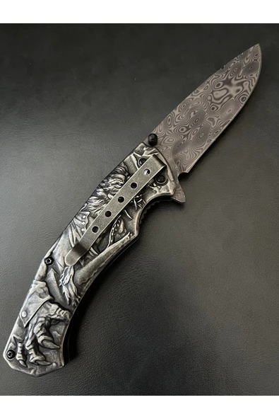 VAS.QUE Kamp Outdoor Çakı Kabartma Motifli Çakı - Resim 2