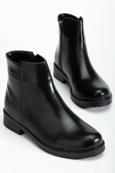 165-204 Siyah Yanki Günlük Kadın Bot - Resim 3