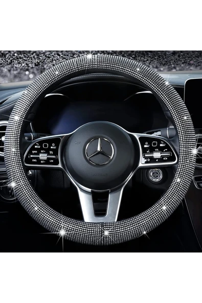 Kadın Sürücülere Özel Pırlanta Model Geçmeli Direksiyon Kılıfı