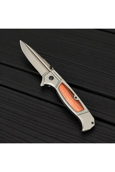 VAS.QUE Ahşap Detaylı Ultra Keskin Çelik Çakı - Resim 3