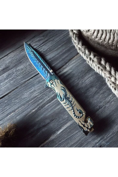 VAS.QUE Akrep Motifli Çelik Çakı - Resim 2