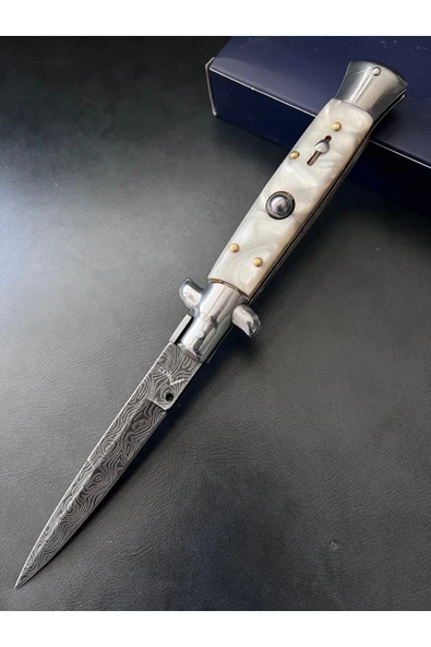 VAS.QUE Italyan Stilletto Damasgus Akc Çakı - Resim 2