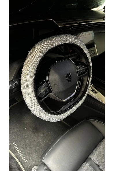 Gümüş Taşlı Direksiyon Kılıfı Peugeot Direksiyonlarına Özel Tasarım - 2