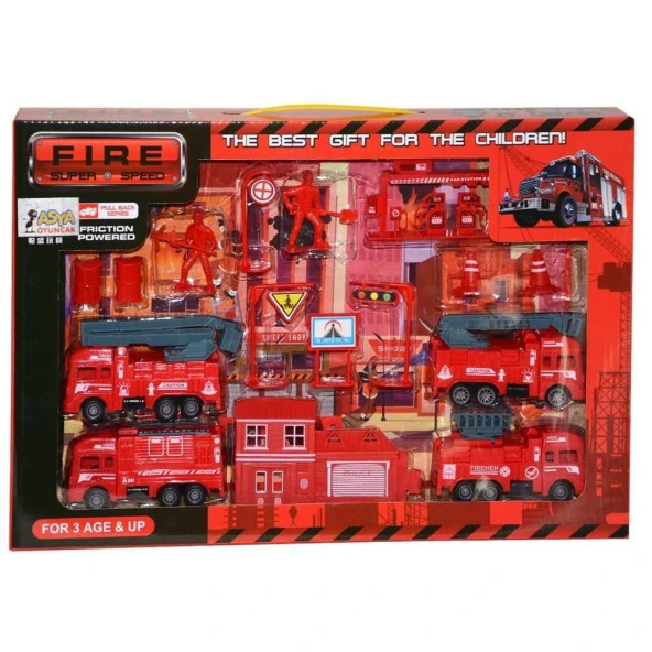 Çek - Bırak Özellikli Araçları ile 16 Parça Şehir-İtfaiyeSeti - 2
